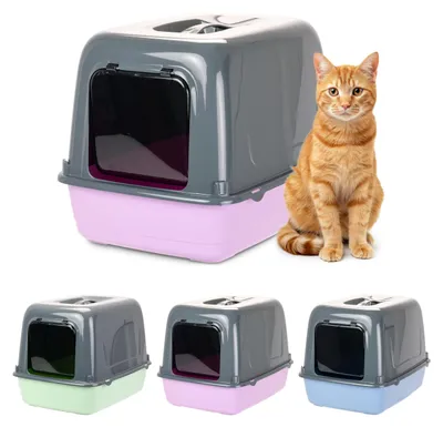 Produktbild von Ferplast Katzenklo, Katzentoilette mit Deckel, 2 geruchshemmende Aktivkohlefilte