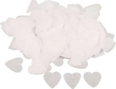 Produktbild von 8 Packungen Liebes-Herz-Konfetti, umweltfreundlich, multifunktional, niedlich, weiß, für Hochzeit, Party, Tischdekoration
