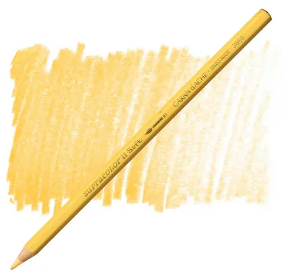 Produktbild von Aquarellkreide "Supracolor", gelb, sechseckig, CARAN D'ACHE 3888.010