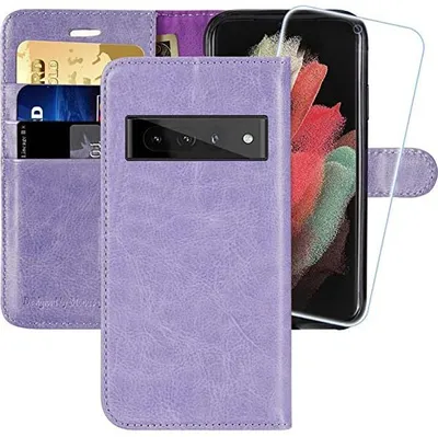 Immagine prodotto di Custodia protettiva per Google Pixel 7 Pro 5G, colore lilla, con pellicole protettive