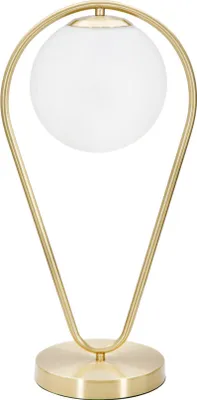 Zdjęcie produktu dla Lampa stołowa o Ferretti Glamy Ablegen E14 25x18x50 cm złoty biały