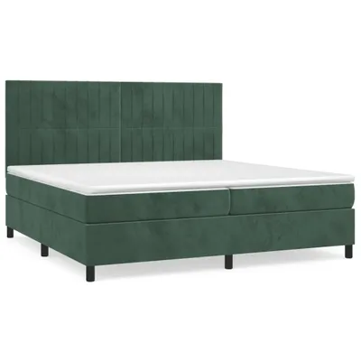 Immagine prodotto di vidaXL Letto a molle con materasso verde scuro 200x200 cm in velluto