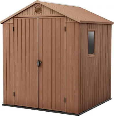 Zdjęcie produktu dla Domek ogrodowy Keter Darwin 6x6 - 221 x 183 x 190 cm - brązowy