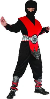 Produktbild von Ninja Red Kostüm 110/120 cm