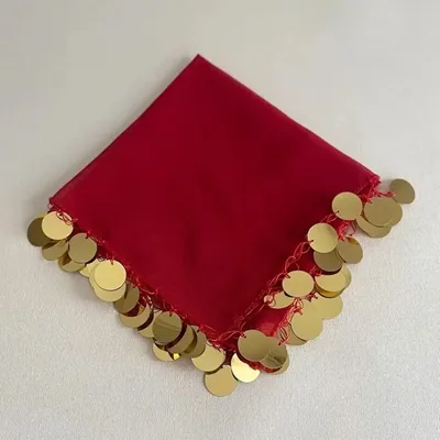 Produktbild von 10x Rot Luxus Halay Mendili groß 30x30 cm Tanztücher Dügün Hochzeit Verlobung Kina Mendil