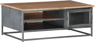 Immagine prodotto di Mobili, Tavoli, Tavoli da salotto, Tavolini, Tavolino, grigio, 90 x 50 x 35 cm, legno massiccio di acacia