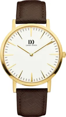 Produktbild von Danish Design IQ15Q1235 Uni-Armbanduhr, Edelstahl-Gehäuse, Leder-Armband