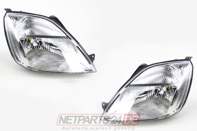 Productafbeelding van Johns, halogeen koplampen, geschikt voor Ford Fiesta, modeljaren 2002-2005, set met H4 lampen, linker en rechter