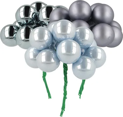 Produktbild von Glasdeko Weihnachtsbaumkugeln Mini Spiegelbeeren Festlich, 140 Stück