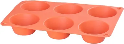 Produktbild von Form MagicHome, zum Backen, für 6 Muffins, Silikon, rot, 23,7x16x3 cm