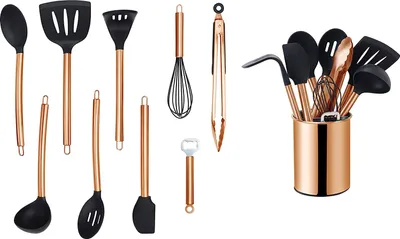 Produktbild von Echtwerk EW-KS-1003 Küchenhelfer Set 10-teilig, Farbe:Kupfer