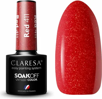 Produktbild von CLARESA Hybrid-Gel-Nagellack ROT 411 -5g