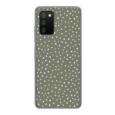 Produktbild von MuchoWow® Handyhülle Schutzhülle Hülle für Samsung Galaxy A03s Polka dots - Grün - Weiß Silikon Softcase Handy Hülle - Schutz