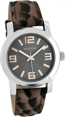 Produktbild von Oozoo Leder Damen Uhr Analog Quarzuhr Armband braun Timepieces D2UOC7129A