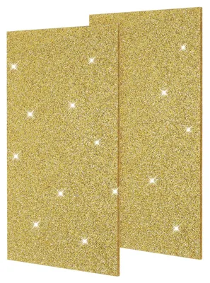 Acryl-Glitterplatten, 2 Stück, 3 mm, 30 x 20 cm, gold, glänzend, für Lasergravur