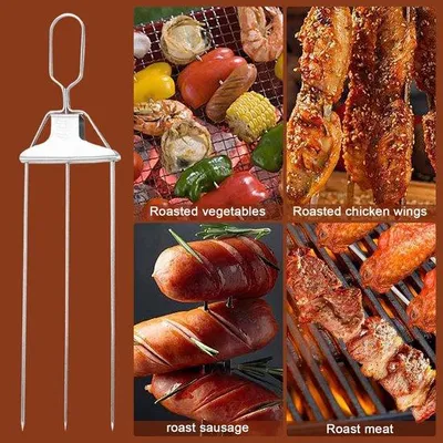 Produktbild von Grillwerkzeug aus Edelstahl, Schubstangen, unverzichtbare Grillzubehör