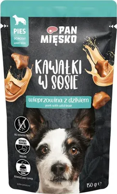 Zdjęcie produktu dla Pan Mięsko mokra karma dla psa Wieprzowina z dzikiem Adult 150g