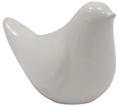 Produktbild von Vogel Deko Figur Frühlingsdeko Keramik 1 Stk. weiß 12,7 cm