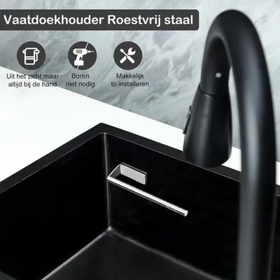 Obrázok produktu pre Držiak na utierky – strieborný