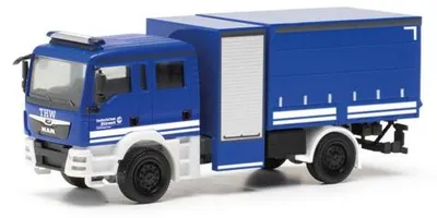 Produktbild von Herpa MAN TG-M Mehrzweckgerätefzg THW Fürth 097895