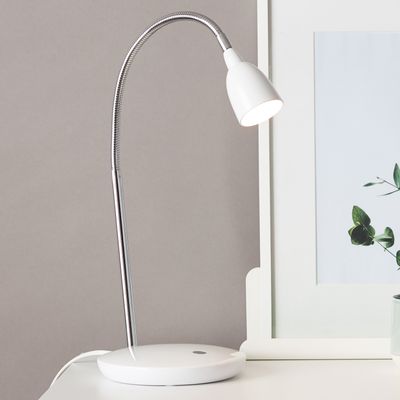 BRILLIANT LED Tischleuchte Anthony | Kunststoff/Metall | eisen/weiß | Individuell einstellbar