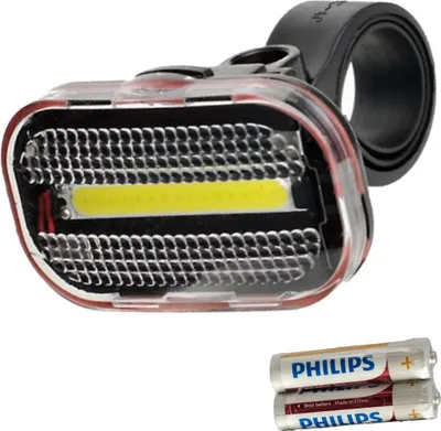 Image de Kit lampe avant pour vélo et lampe torche avec piles COB LED