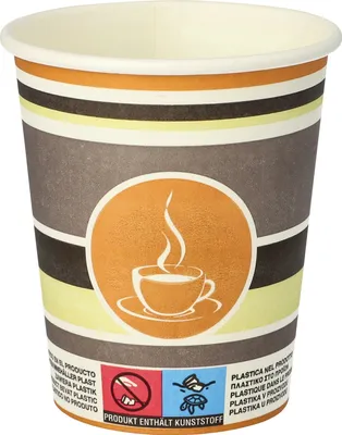 Produktbild von Starpak Pappbecher "To Go" 0,2 l Ø 8 cm · 9,2 cm | Folie (50 Stück)