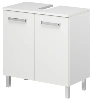 Produktbild von Waschbeckenunterschrank Quickset 312, Pelipal, 2 Türen, Siphonausschnitt, 60cm, Weiß Glanz