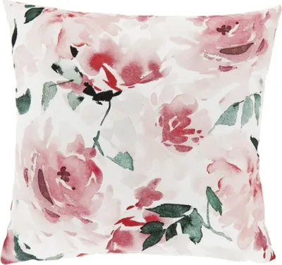 Produktbild von Outdoor Kissen Rosen weiß rosa 45x45cm