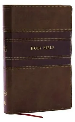Image de NKJV Personal Size Large Print Bible with 43,000 Cross References, Brown Leathersoft, Red Letter, Comfort Print (Thumb Indexed)