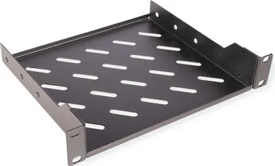 Produktbild von ROLINE 10-Zoll Fachboden 1 HE, 200 T schwarz