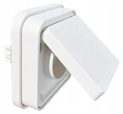 Produktbild von Hager Berker W.1 Balkonsteckdose IP55 Unterputz weiß