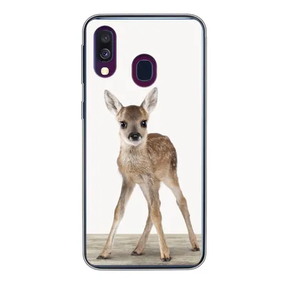 Produktbild von MuchoWow® Handyhülle Schutzhülle Hülle für Samsung Galaxy A40 Hirsche - Baby-Hirsche - Tiere - Mädchen - Jungen - Kinder Silikon Softcase Handy Hülle - Handy-Tasche