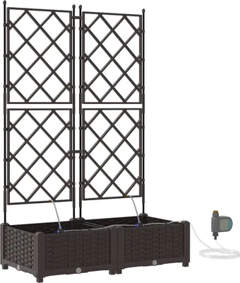 Produktbild von Möbel Gartenpflanzkästen mit Bewässerungssystem 2 Stück Braun - Beete 42002827