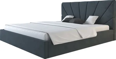 Produktbild von DENVER SLIM Polsterbett 120x200cm, Doppelbett mit Stauraum und Lattenrost aus Metall, Stauraumbett, Velourestoff, Dunkelgrau