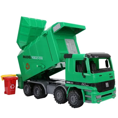 Produktbild von Inertia Garbage Truck,Sanitation Truck,Garbage Truck,Inertia Garbage Car,Fahrzeuge Spielzeug,Modell Spielzeug,Sanitation Spielzeug