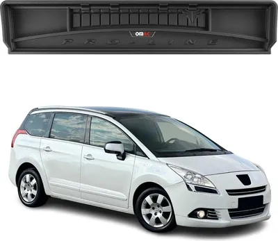 Image de Tapis de Coffre pour Peugeot 5008 2009-2017 Noir TPE