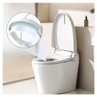 Produktbild von Toilettensitz mit Urinabweiser, Geräuschreduzierender Spritzschutz für das Badezimmer, 25 cm, geeignet für Senioren und Männer