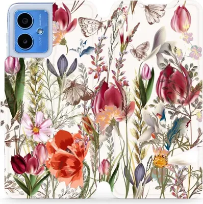 Produktbild von Handyhülle mit klappe für Motorola Moto G14, Mobiwear Book, Blumenstrauß
