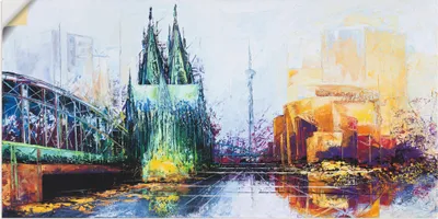 Produktbild von ARTland Wandbild, selbstklebend Köln Skyline Größe: 40x20 cm