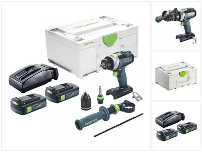 Image de Festool TPC 18/4 I-Basic Perceuse-visseuse à percussion sans fil 18 V 75 Nm Brushless + 2x batterie 3,0 Ah + chargeur + Systainer