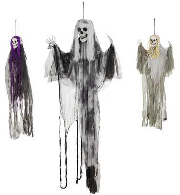 Produktbild von HOMCOM 3er-Set Halloween Dekoration 90/110/200cm Hängend Skelett in Lebensgröße