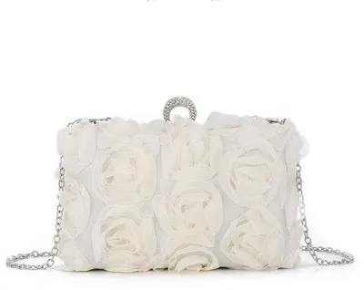 Produktbild von Damen-Clutch-Beutel Beige Sommer Abendtasche mit Kette