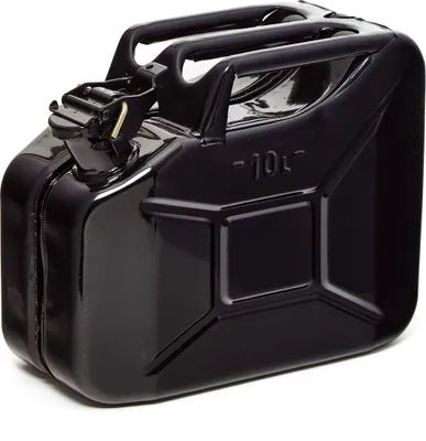 Produktbild von Oxid7® by BW Kraftstoffkanister Metall Benzinkanister 10 Liter - Schwarz RAL 9005 - UN-Zulassung - Hergestellt in Europa