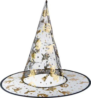 Produktbild von Hexenhut, transparent, H:ca.33 cm, D:ca.38 cm