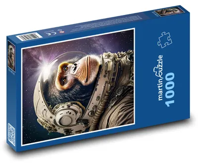 Produktbild von Puzzle 1000 Astronautenaffe im Weltraum - martinpuzzle