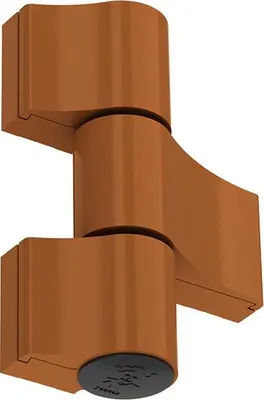 Produktbild von NAJDER Aluminium-Türscharnier - Jocker Typ - Aufschraubband - Dreiflügelige Scharniere - Scharnier - für Türen - 1 Stück - Montageabstand 67mm - Goldeiche RAL 8003