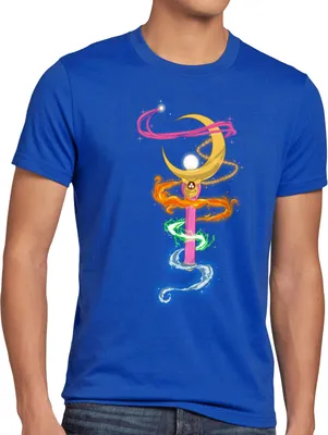 Produktbild von style3 Mondzepter Herren T-Shirt sailor mondstab luna mars planet anime