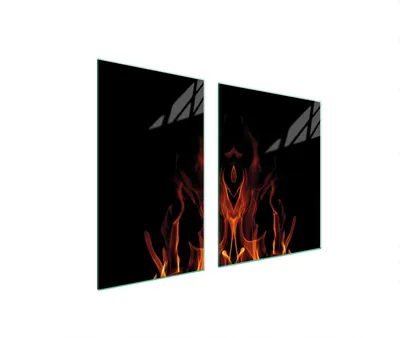 Immagine prodotto di Piastre copriforno 2 pezzi 100x52 Copriforno in Vetroceramica tagliere in vetro fuoco nero