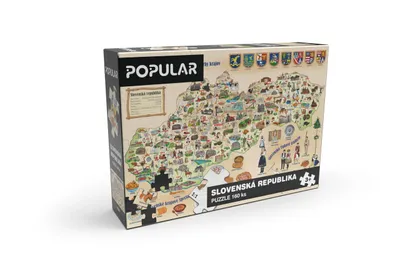 Produktbild von Puzzle - Karte der Slowakei, 160 Teile